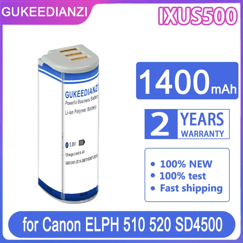 Gukeedianzi Batteria Di Ricambio Nb-9L 1400Mah Per Canon Elph 510 520 530 Hs Per Powershot N Sd4500 Is Ixus 1000 1100 500