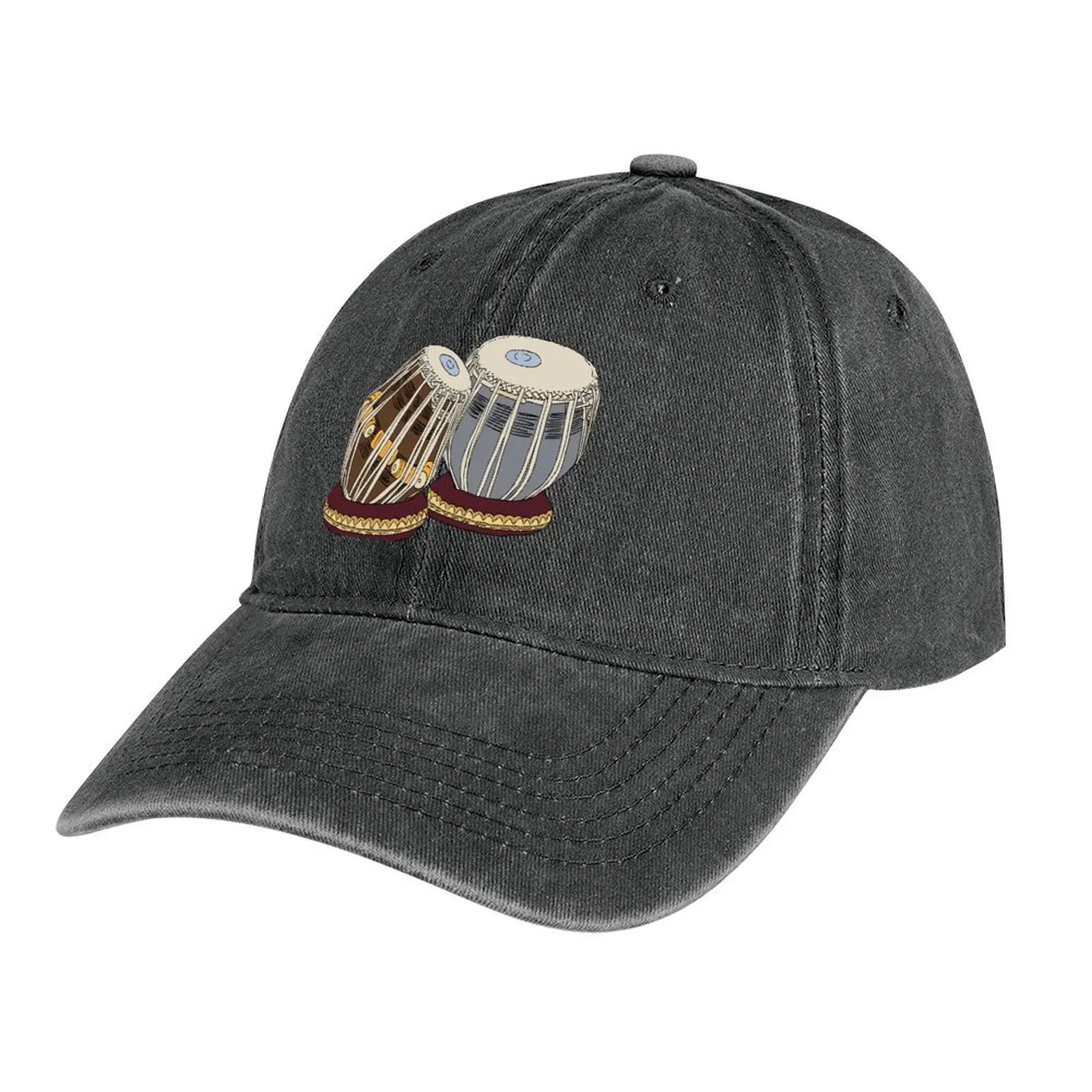 Tabla- Indian Music Instrument Illustration Cappello Da Cowboy Cappello Da Golf Protezione Solare Beach Cosplay Berretti Da Uomo Da Donna