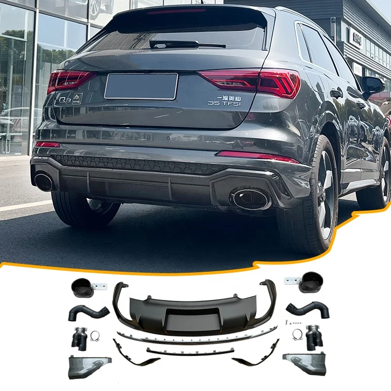 2019-2023 Q3 Body Kit Diffusore Posteriore Per Audi Q3 Sportback Suv Pp Materiale Q3 Sq3 Rsq3