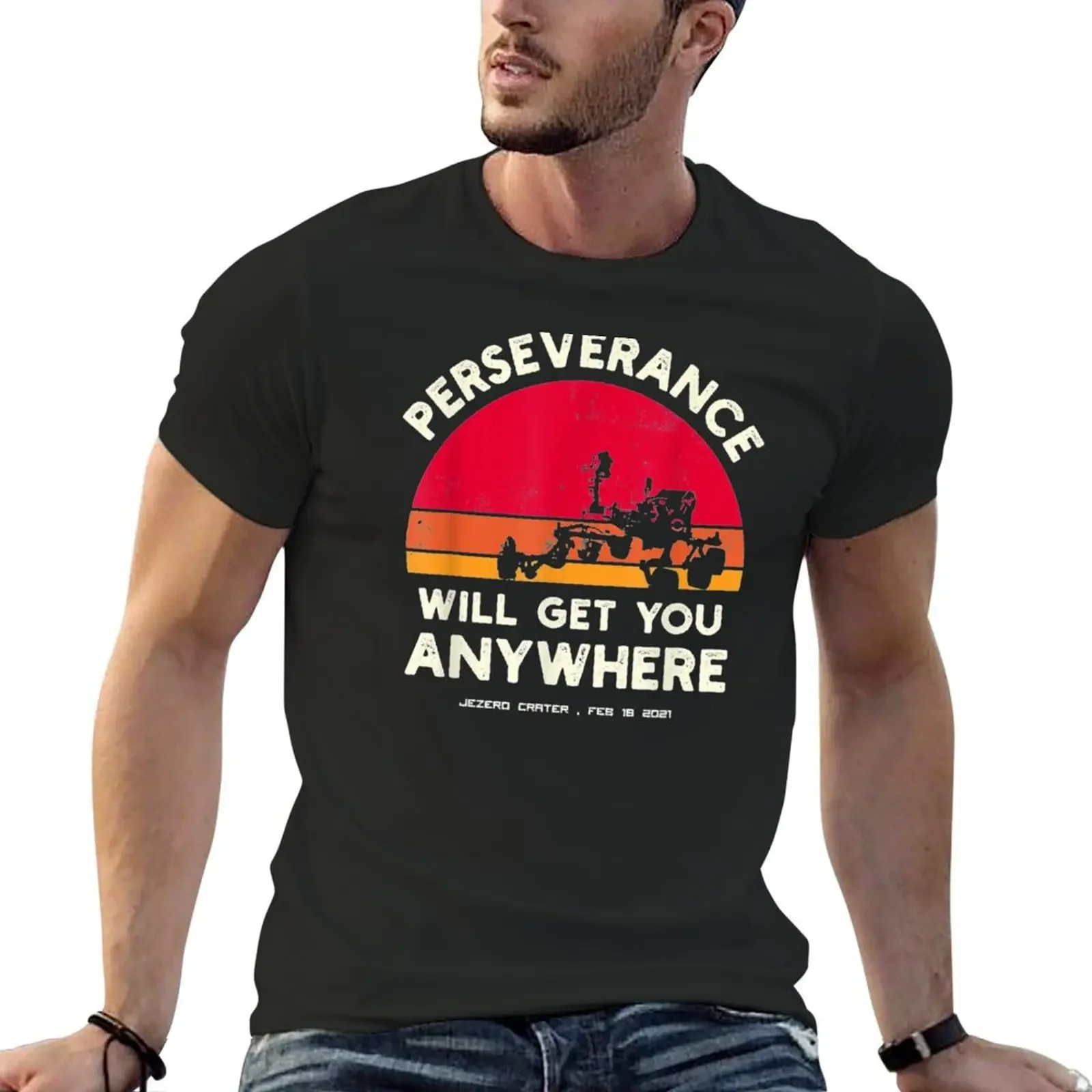 T-Shirt Della Missione Di Garance Mars Rover Landing 2021 Oversize Camicetta Vintage Magliette Divertenti Per Uomo