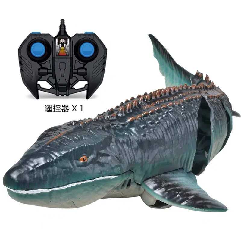 Telecomando Animal Robot Simulation Rc Boat Wireless Electric 2.4G Motoscafo Ad Alta Velocità Fish Mosasaurus Boat Giocattoli Divertenti Ragazzi