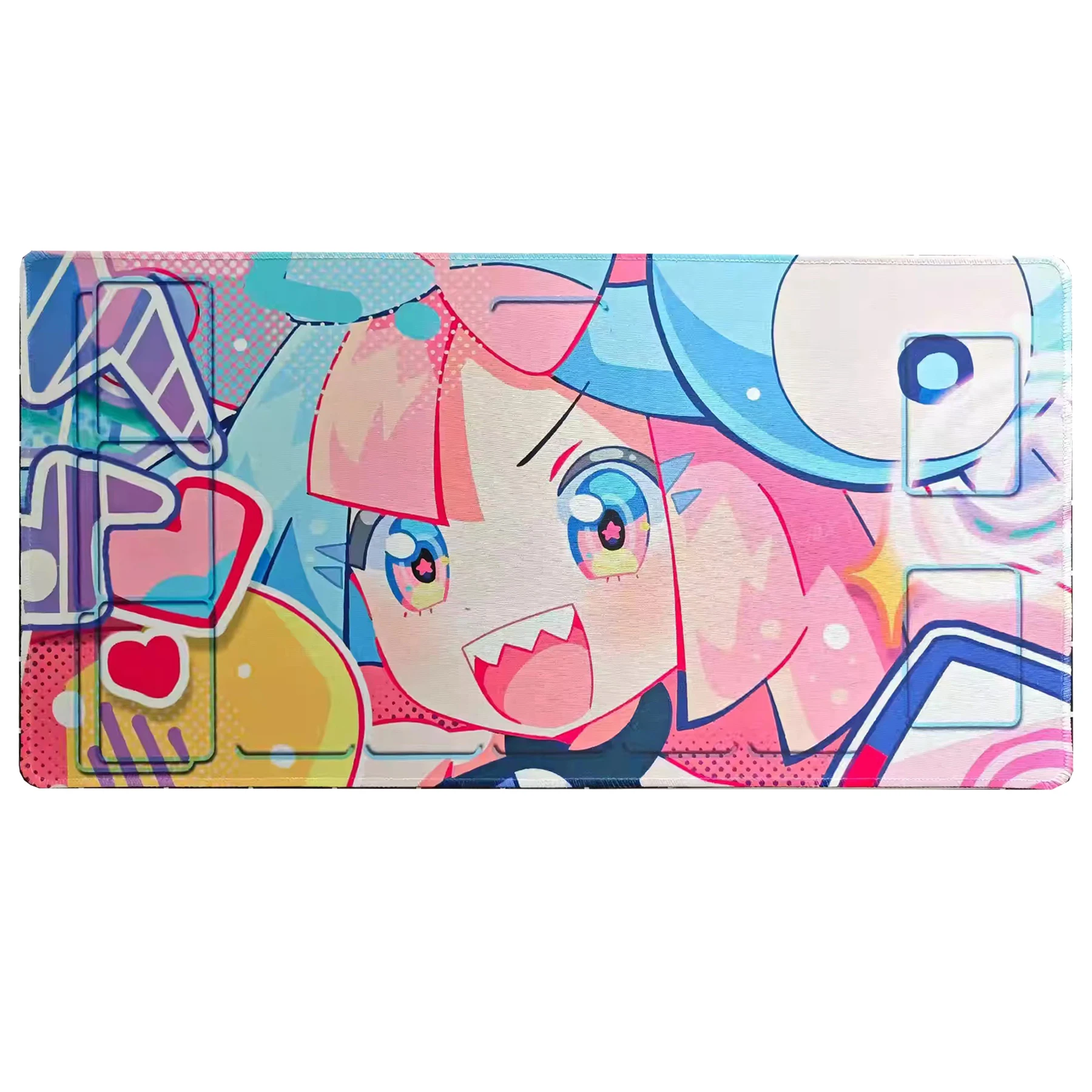 Muslimnew Pokemon Ionico Game Battle Mat Kawaii Trainer Lono Individual Board Game Card Table Mat Anime Card Gift Toys