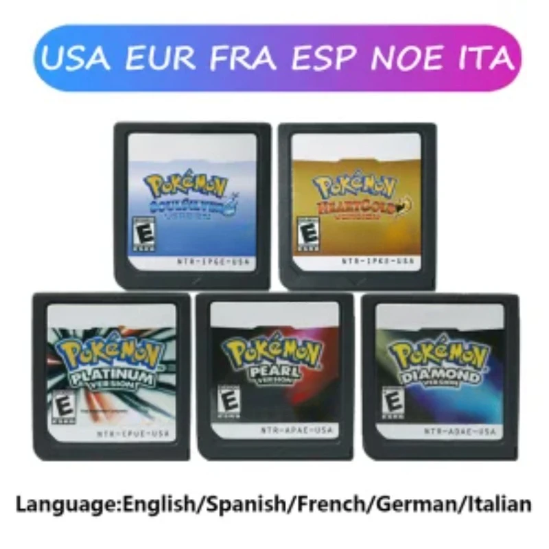 Pokemon Series Ds Cartuccia Di Gioco Scheda Console Per Videogiochi Platinum Pearl Diamond Heartgold Soulsilver Multilingue Per Nds 3Ds