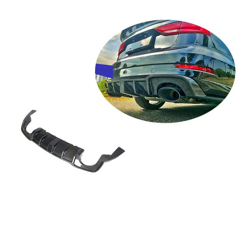 Diffusore Per Paraurti Posteriore In Fibra Di Carbonio Rs3 Adatto Per Audi Rs3 2017-2018, Testato Al 100% Bene