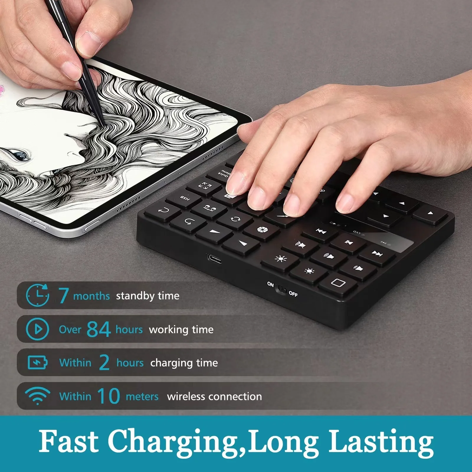 Nuova Mini Tastiera Bluetooth Ricaricabile Wireless Tablet Pittura Tastiera Procrea Tastiera Per Ipad Apple Ios Mac
