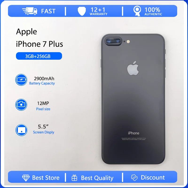 Apple Iphone 7 Plus Cellulare Originale Usato Sbloccato 5.5 "32/128/256Gb Rom Quad-Core Ios 12Mp 4G Smartphone Con Impronte Digitali