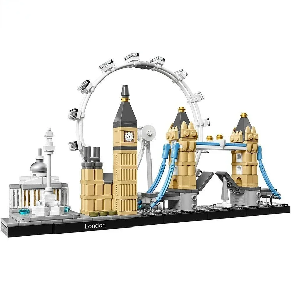 468Pcds 10678 Architecture Building Set London 21034 Big Ben Tower Bridge Building Block Mattoni Giocattoli Compatibili Lepining City