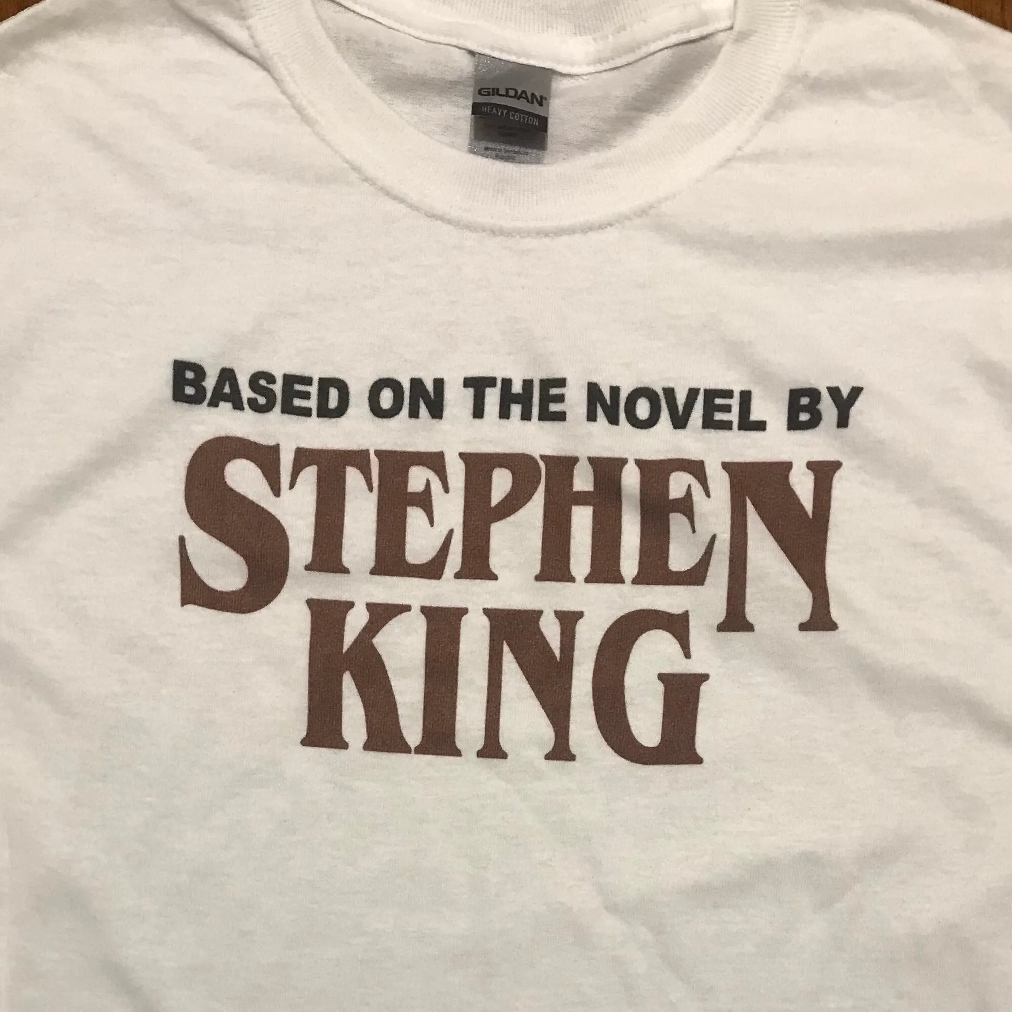 Stephen King Horror Libri Film Maglietta Bianca Di Qualsiasi Dimensione