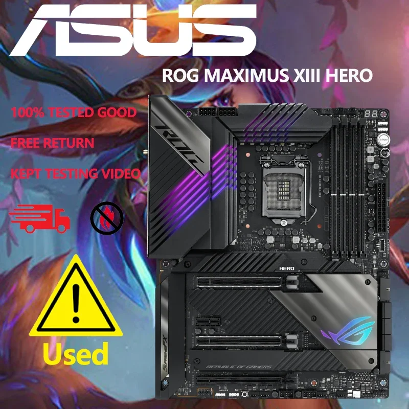 Asus Rog Maximus Xiii Hero Desktop Intel Z590 Ddr4 Pci-E 3.0 Scheda Madre Lga 1200 Usb3.0 M.2 Sata3