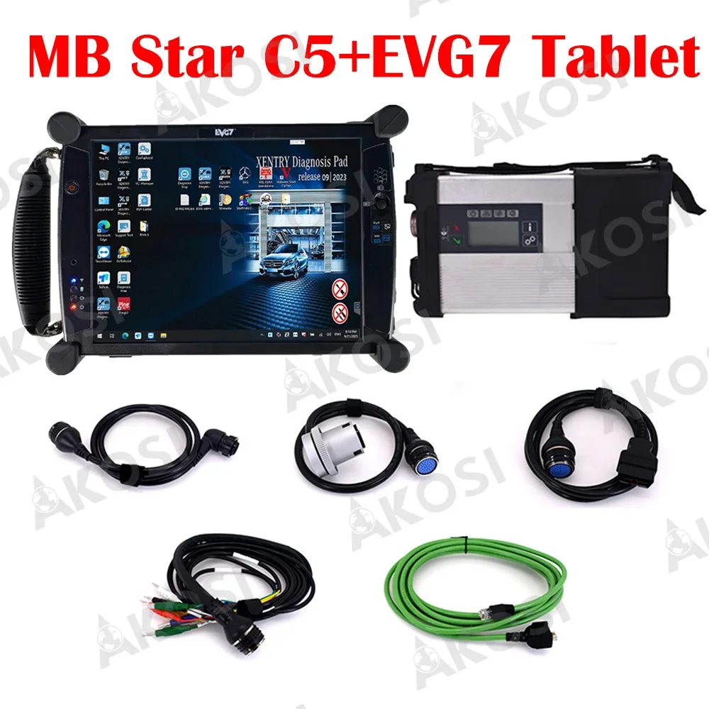 Mb Star C5 Sd Connect Wifi Con Laptop Evg7 Toughbook Pc Mb Star C5 Wifi Software Più Recente 2023.12 Ssd Per Strumento Diagnostico Sd C5