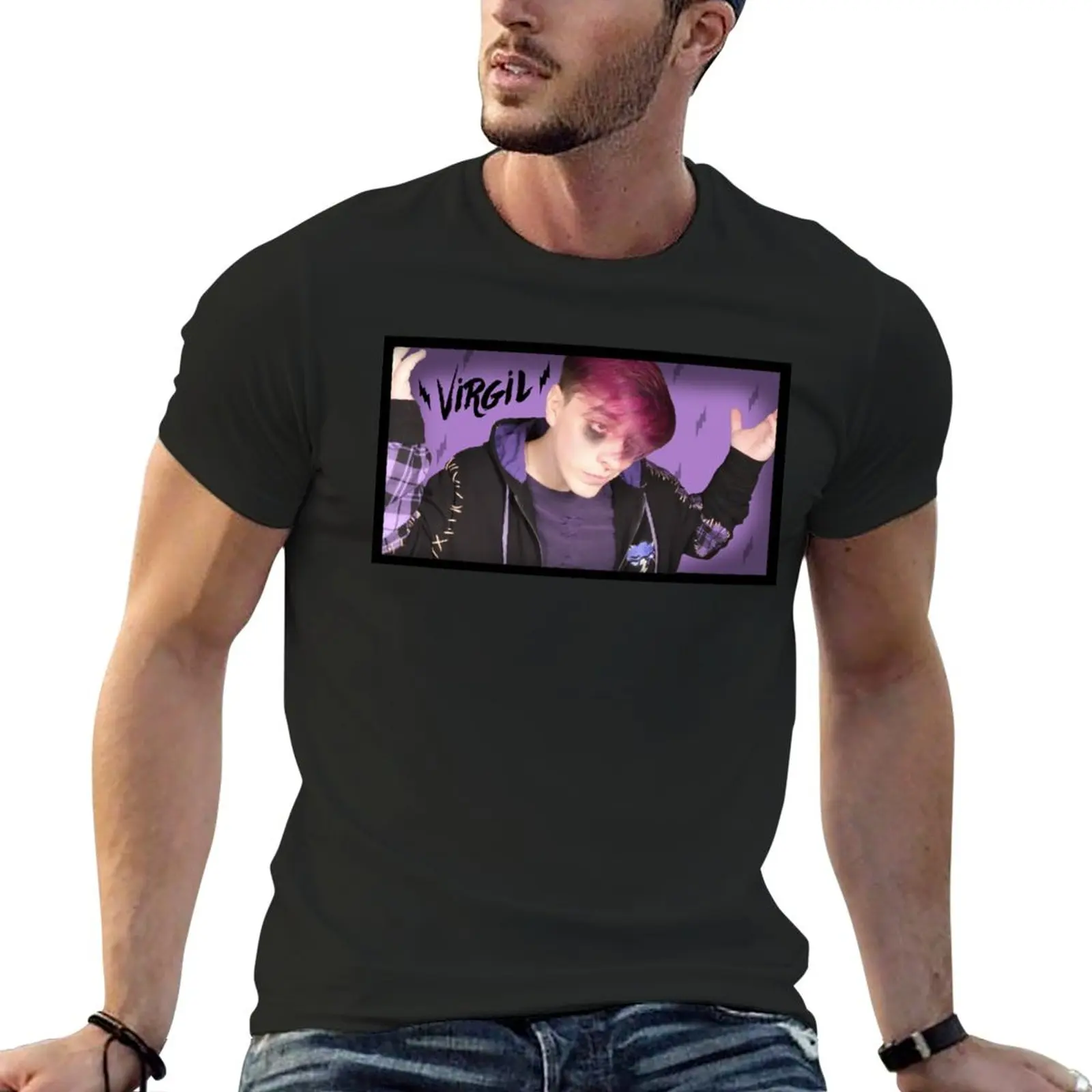 Thomas Sanders - Sanders Sides-Virgil-Ansia T-Shirt Camicetta Magliette Aderenti Per Uomo