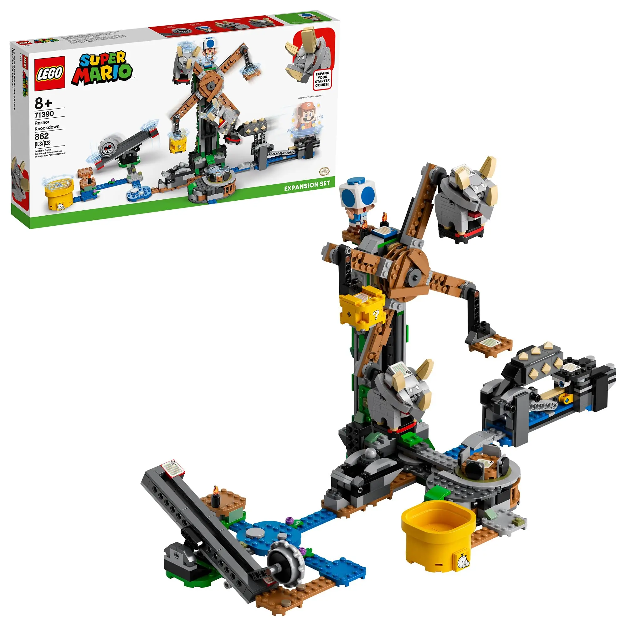 Lego Super Mario Reznor Set Di Espansione Knockdown 71390 Kit Da Costruzione; Set Da Gioco Giocattolo Da Collezione Per Regalo Per Bambini Nuovo 2021 