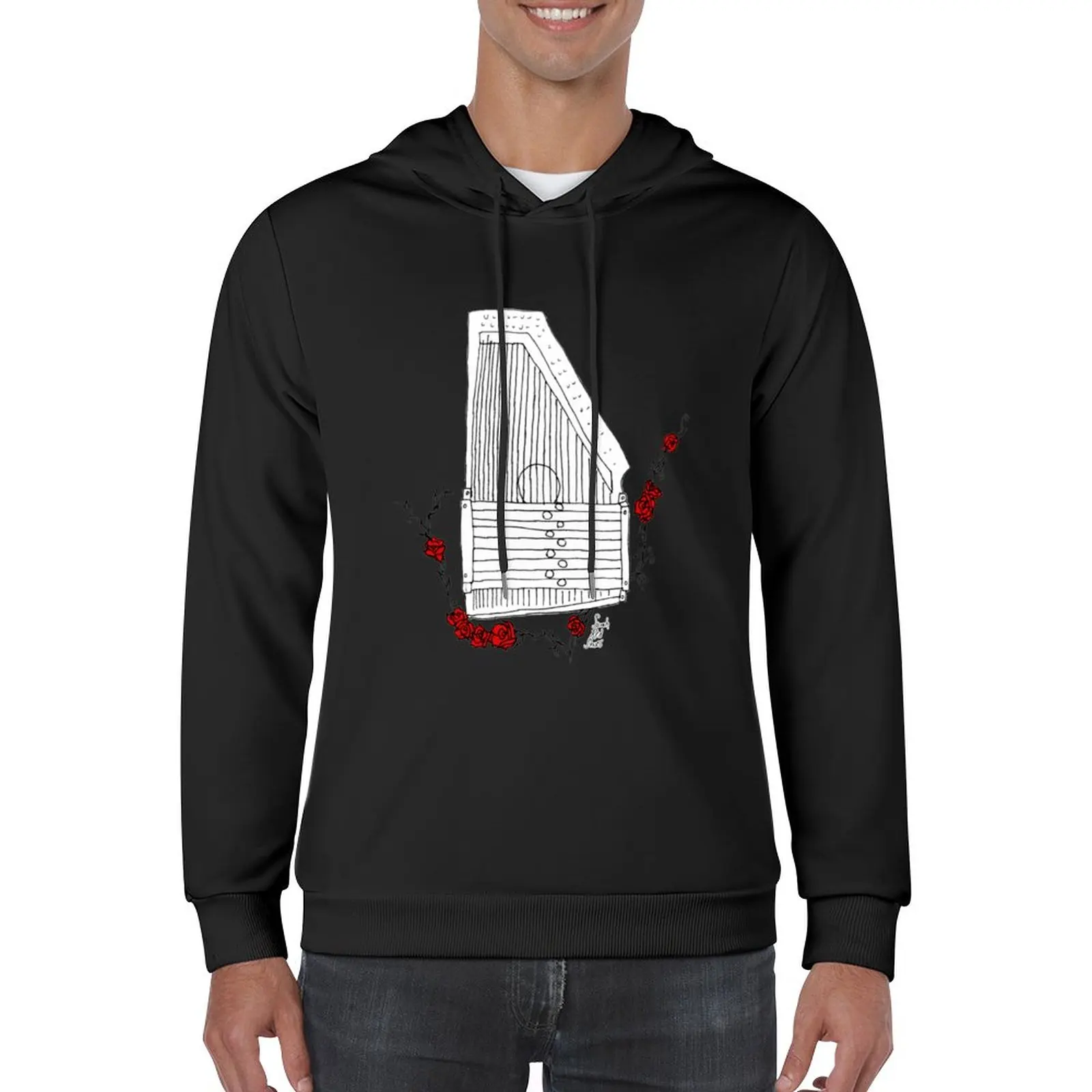 New Autoharp & Roses Pullover Felpa Con Cappuccio Autunno Mens Designer Clothes Felpa Con Cappuccio Da Uomo
