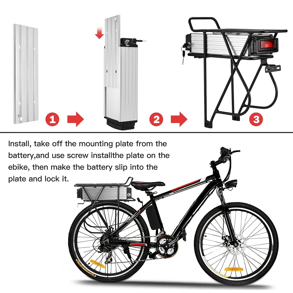 Batteria Ebike 48 V-Batteria Portapacchi 48 Volt 20Ah 25Ah Per Conversione Ebike 1500W 1000W Bafang Mid Drive Ebiking Violarmart