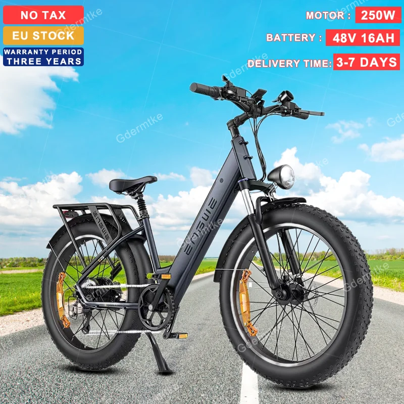 E Bike Engwe E26 St 250W Motore 48V 16Ah Batteria 26*4.0 Pollici Fat Tire Bici Elettrica Gamma Massima 140Km Velocità 25 Km/H Bicicletta Elettrica