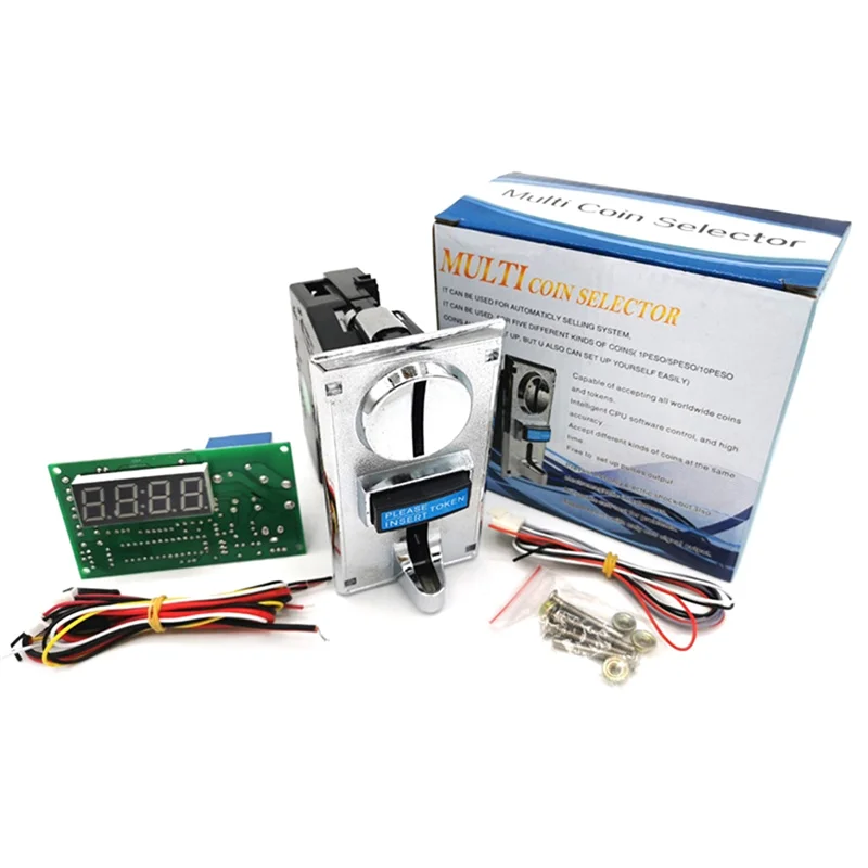 Gettoniera Multi-Valuta 15A Scheda Di Controllo Del Tempo Sedia Da Massaggio Lavatrice Accessori Per Scatola Di Controllo Del Tempo