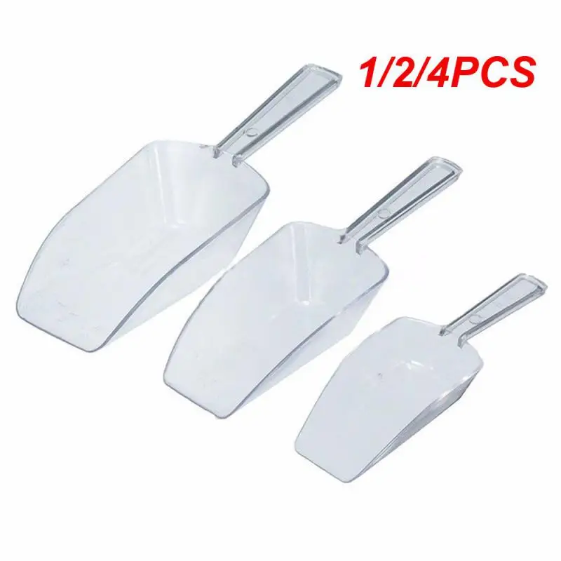1/2/4Pcs Kitchen Cream Buffet Farina Mini Clear Ice Pale Cibo Candy Scoop Plastica