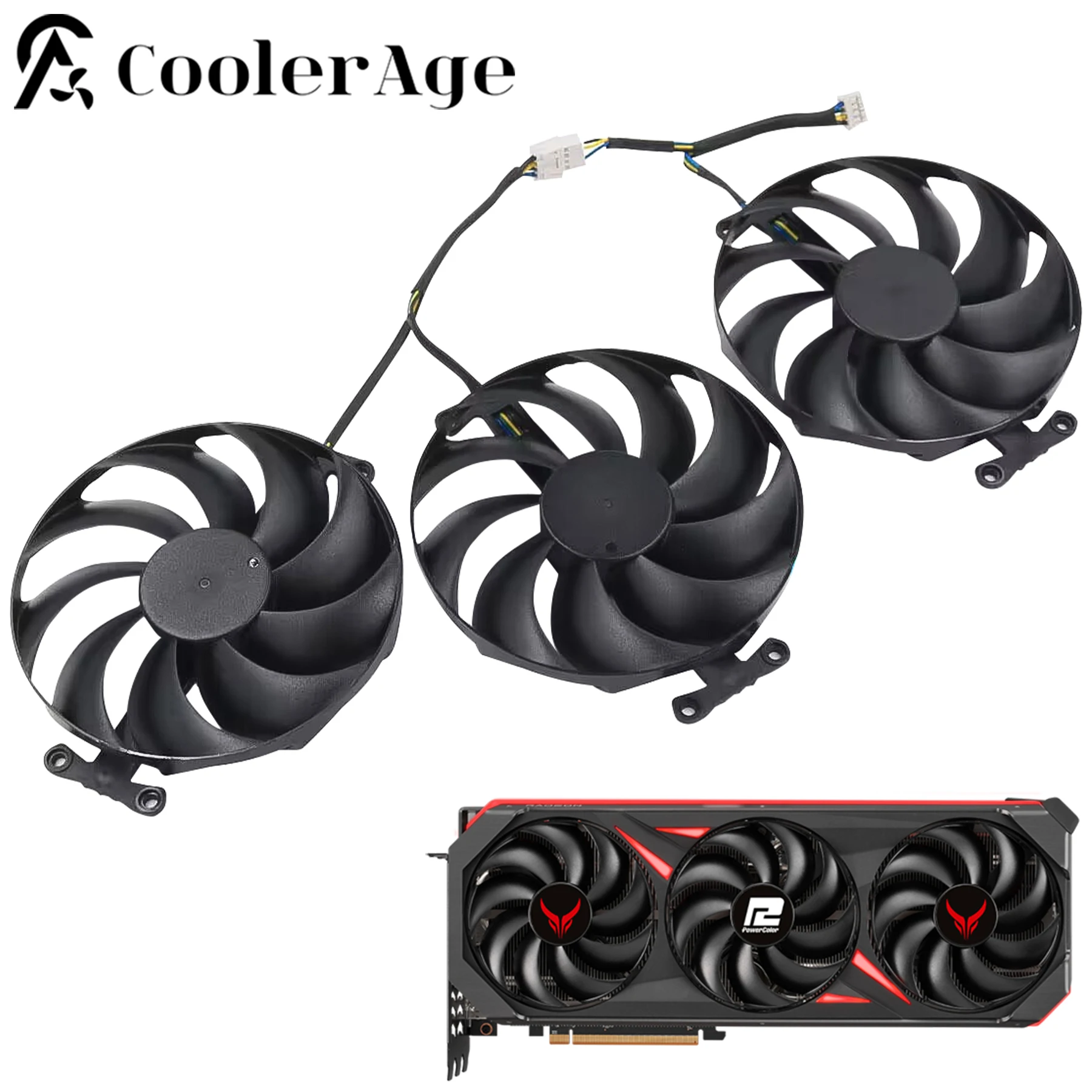 F O Powercolor Rx 7900 Gre 7900 Xt 7900 Xtx Scheda Video Red Devil Fna Nuova Ventola Di Raffreddamento Della Scheda Grafica Rx7900 Rx7900Xt