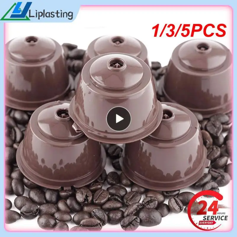 1/3/5 Pz Tazza Filtro Capsula Caffè Riutilizzabile Per Nescafe Dolce Gusto Tappi Riutilizzabili Cucchiaio Pennello Cestini Filtro