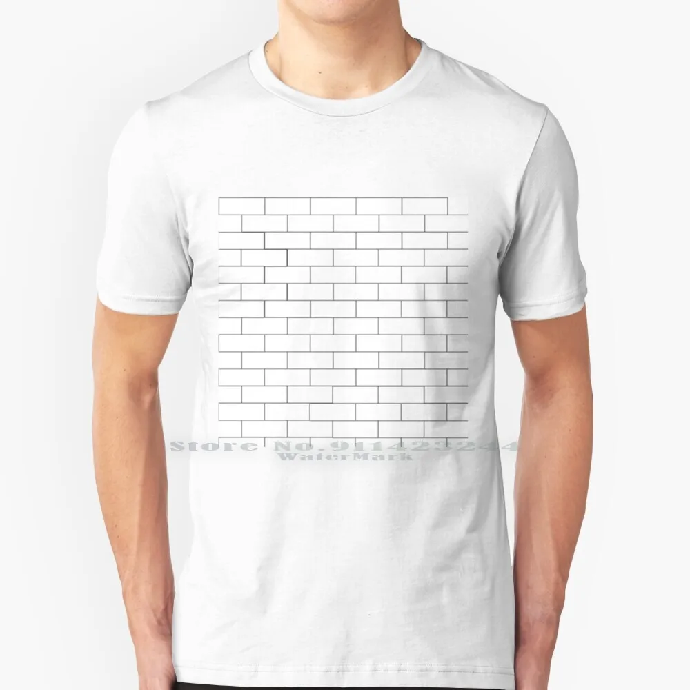 Maglietta Da Parete 100% Puro Cotone The Wall Dark Side Moon Animals Roger Brick Wall The Wall Retro White Wall Rocknroll And Roll The