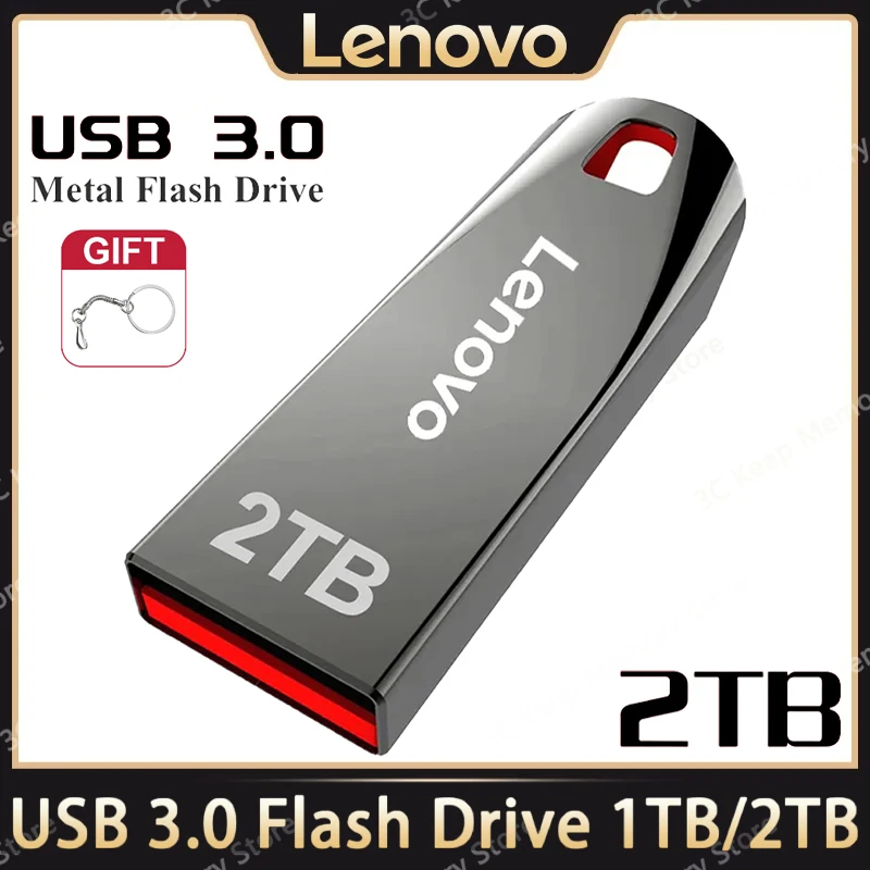 Lenovo 2Tb Usb Fast 3.0 Pen Drive Chiavette Usb Mini Pen Drive 1Tb 512Gb Cle Usb Super Memory Stick U Disk Per Computer Tv