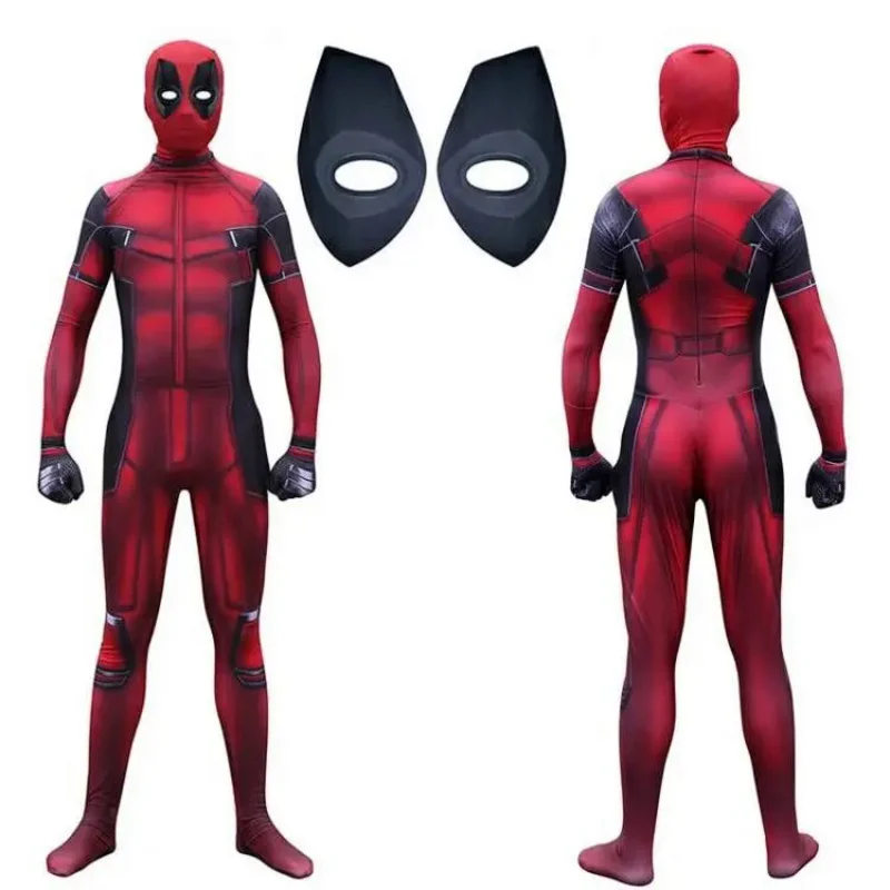 Halloween Deadpool Costume Cosplay Supereroe Adulti Bambini Zentai Suit Uomo Ragazzi Tuta Intera Maschile