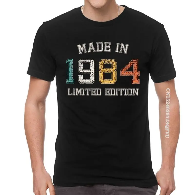 Nato Nel 1984 T Shirt Uomo Uomo Streetwear T Shirt Made In 1984 Anno Di Nascita Emo Uomo Tshirt Cotone T-Shirt Oversize Abiti