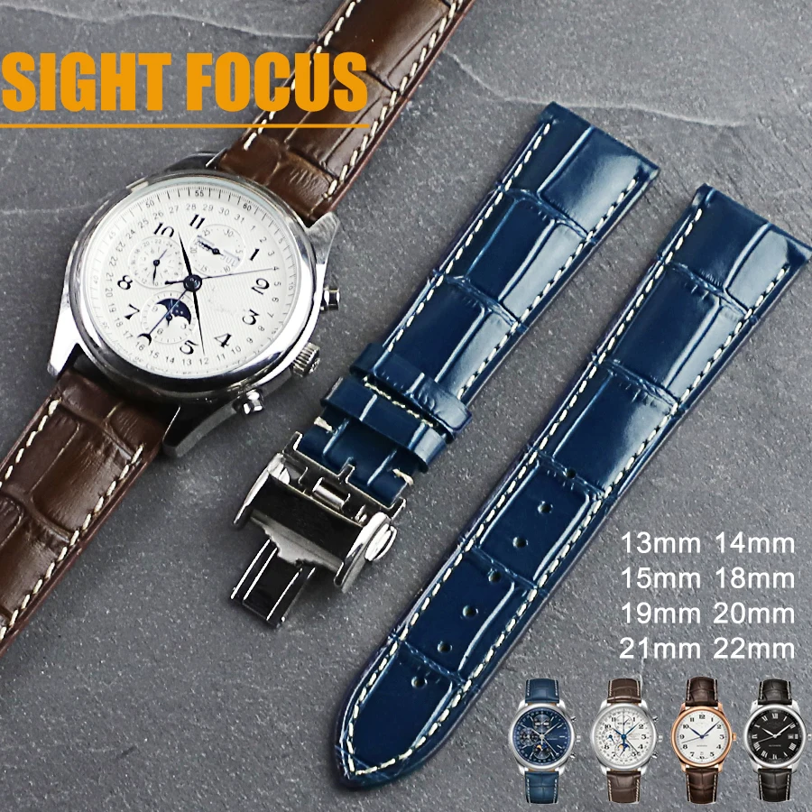 Cinturino Per Orologio In Vera Pelle 13,14,15,18,19,20,21,22Mm Per Longines Master Collection Elegante Cinturino In Evidenza Da 1832 Record
