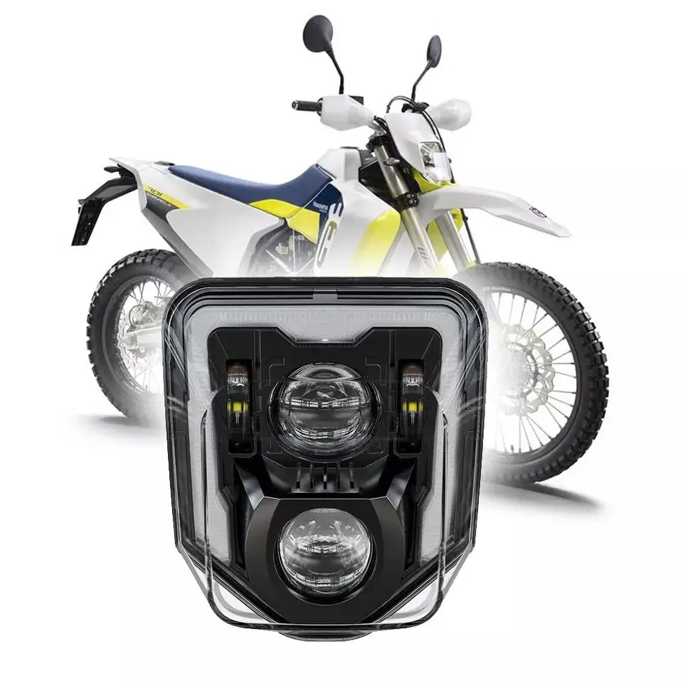 Faro Da Moto Da Corsa Faro A Led Per Enduro Dirt Pit Bike Fe 250 350 450 501 Te 250I 300I Con Approvazione E24-Mark