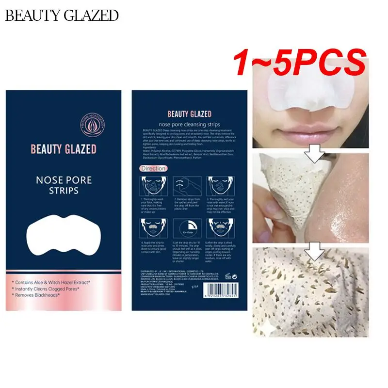 1 ~ 5Pcs Pulizia Maschera Per Il Naso Di Comedone Ammorbidire La Rimozione Dell'Acne Di Comedone, Restringere I Pori Puliti E Bilanciare L'Olio D'Acqu