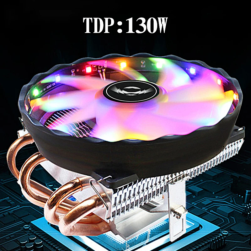 Qiuzaim Computer Cooling 120Mm Fan 4 Heat Pipe Processore Cpu Installazione Lga2011 X79 X99 2066 Amd 115X1200 1700 I3 I5 I7 E5 E3