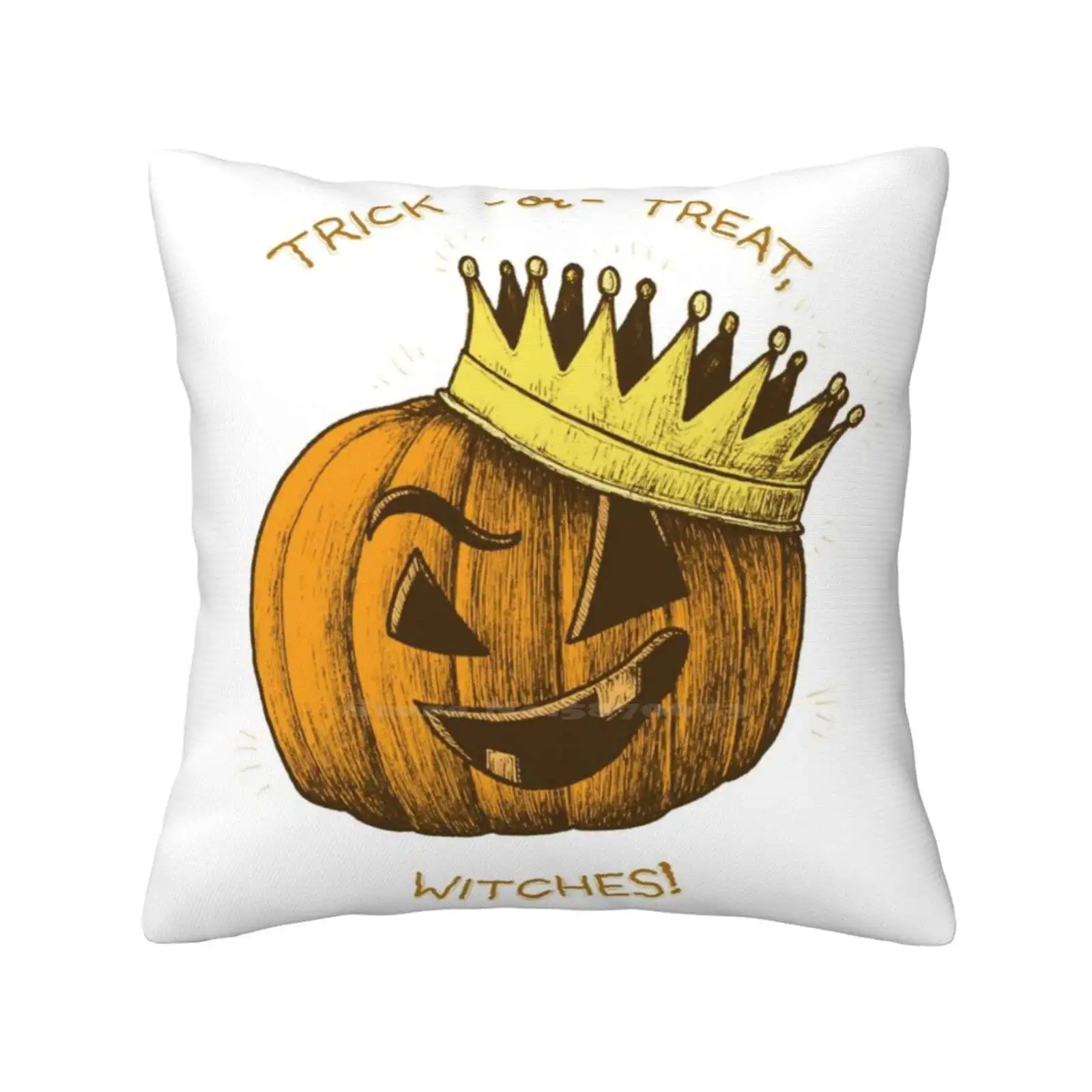 Little Pumpkin King Funny Cute Decor Square Federa Jack O Lantern Pumpkin King Witch Halloween Crown Spoky Spoopy