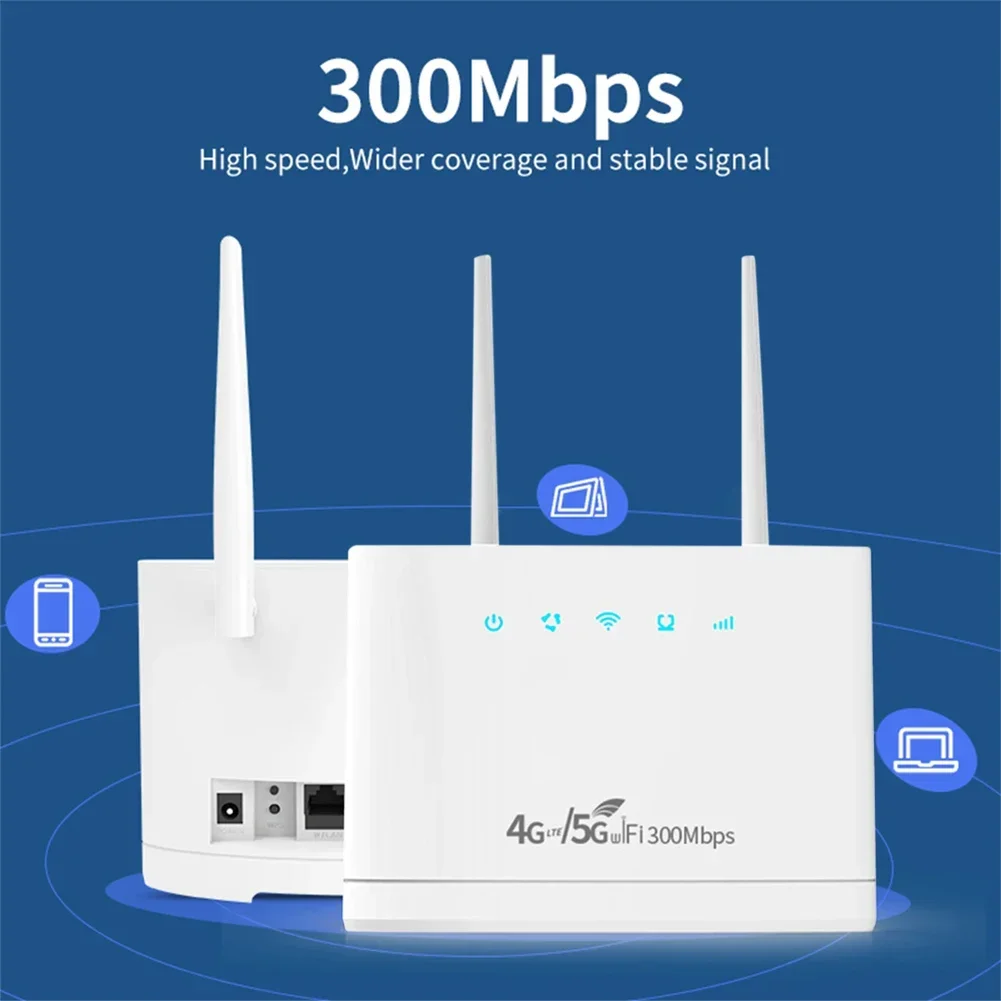 Router Wifi 4G 300Mbps 4G Router Modem Wireless Antenne Esterne Con Slot Per Schede Sim Connessione Internet Ampia Copertura