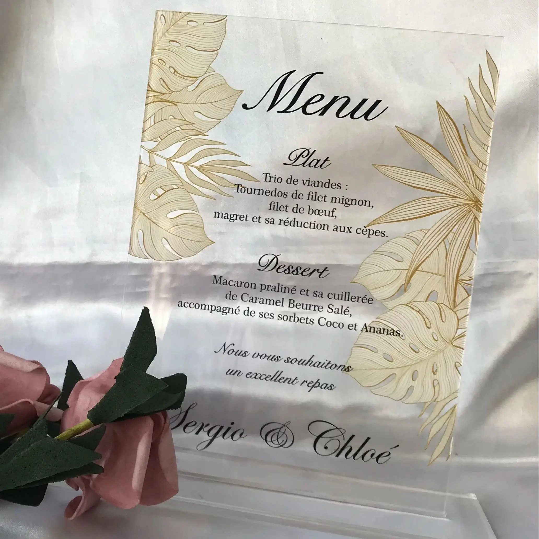 Menu Personalizzato Per La Cena In Acrilico, Menu Personalizzato Per Feste, Trasparente, Decorazione Per Bomboniere Per Feste Di Matrimonio, 10 Pezzi