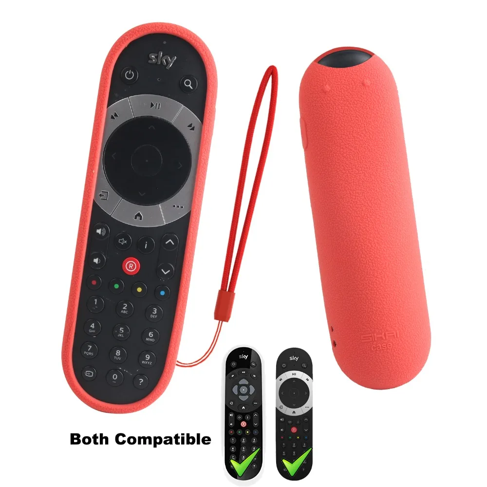Smart Tv Remote Cover Custodia Protettiva Antiurto Per Sky Q Touch E Supporto Per Pelle Remoto Non Touch Con Custodia In Silicone Ad Anello Per Le Man