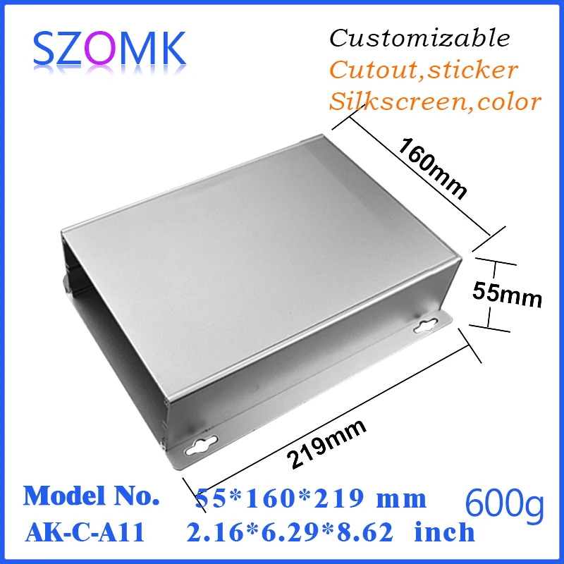 Scatola Di Distribuzione Elettrica In Alluminio Con Rivestimento A Polvere Da 2 Pezzi Scatola Di Recinzione In Alluminio Di Vendita Calda 55*160*219Mm