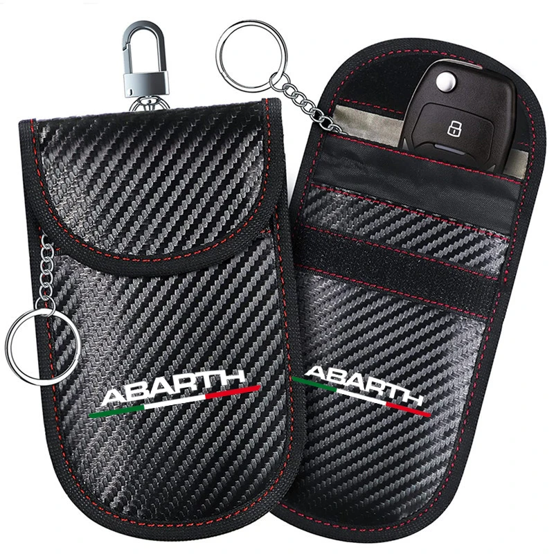 Custodia Per Blocco Segnale Chiave Auto Faraday Cage Fob Pouch Keyless Rfid Blocking Bag Per Fiat 500 595 124 Spider Panda Punto Evo Pulse
