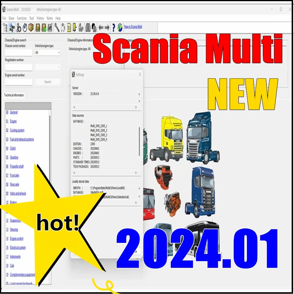 Il Più Nuovo Catalogo Di Parti Multielettroniche Scania 2024.01 Per Scania Multi Truck Bus E Engine Scania Epc File Di Installazione Completa