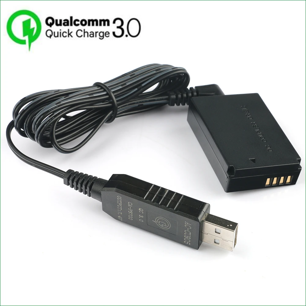Qc3.0 Usb A Lp-E12 Lp E12 Lpe12 Batteria Fittizia Ack-E12 Dr-E12 Accoppiatore Cc Per Canon Eos M M2 M10 M50 M100 M200
