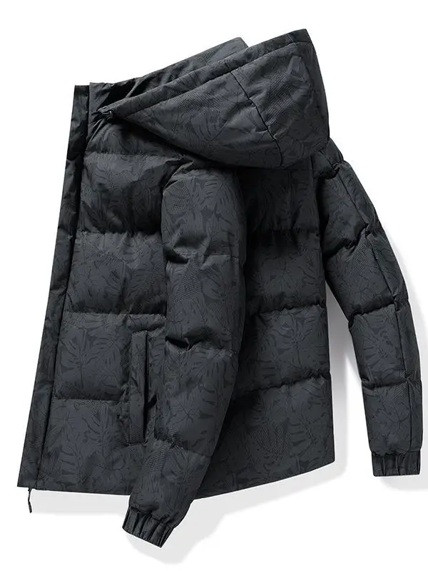 2024 Uomini Harajuku Solid Warm Puffer Jacket Parka Mens Japanese Streetwear Winter Jacket Maschio Coreano Fashion Cappotto Con Cappuccio