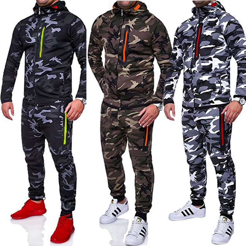 2023 Zipper New Black Camouflage Suit Men Camouflage Suit Black Python Camouflage Suit Python Men Sets