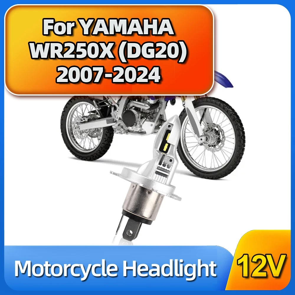 1X Faro Moto H4 Led Lampada Super Luminosa Moto Per Yamaha Wr250X (Dg20) 2007 2008 2009 2010 2011 2012 2013 2014 2015-2024