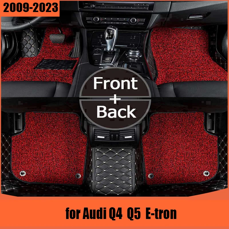 Tappetini Auto 3D Personalizzati Per Audi Q4 E-Tron 2022 2023 Q5 E-Tron Q5 Accessori Interni Sportivi In Pelle Artificiale