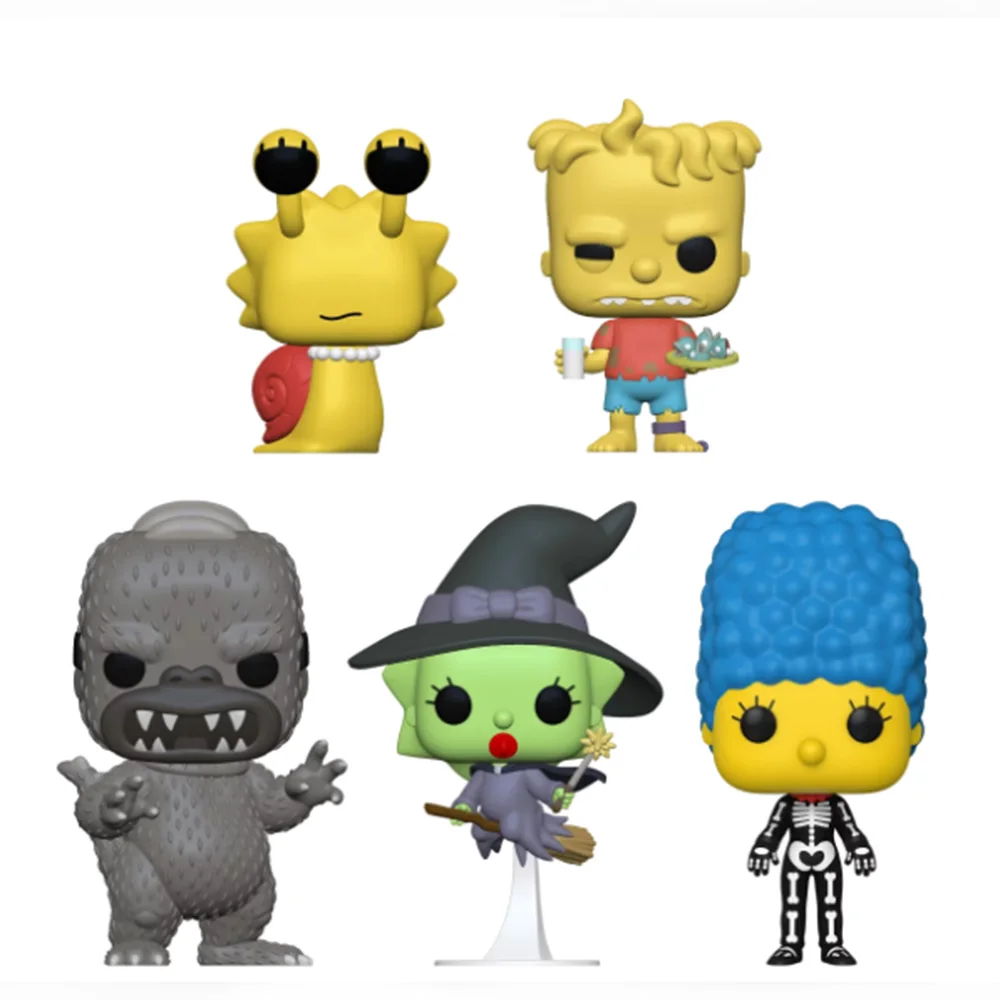 Funko Pop The Simpsons Snail Lisa #1261 Homerzilla #1263 #1262 Skeleton Marge #1264 #1265 Vinyl Action Figures Dolls