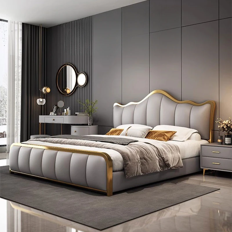 Letto Matrimoniale Matrimoniale Di Lusso King Size Europeo Nordico King Size Struttura Letto Matrimoniale Hotel Moderno Letto Matrimoniale Mobili Came