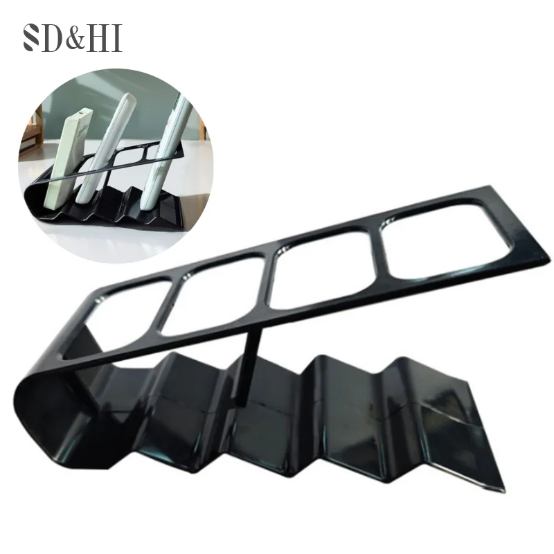 1Pc Mini Remote Holder 4-Slot Desk Storage Rack Tv Remote Controller Phone Container Organizer Holder Home Living Room Supplies