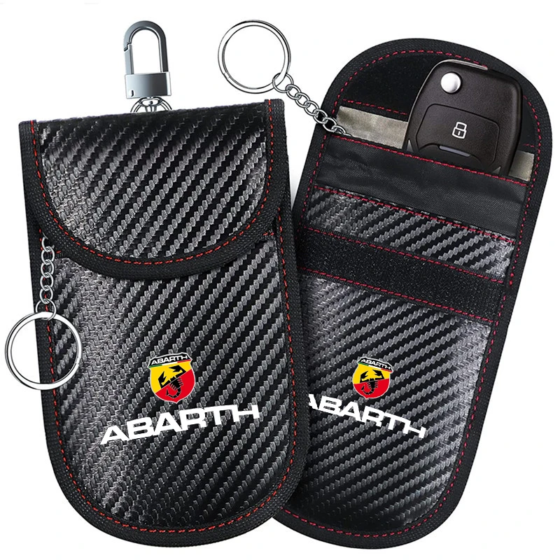 Custodia Per Blocco Segnale Chiave Auto Faraday Cage Fob Pouch Keyless Rfid Blocking Per Abarth 695 595 500 Concorrenza 124 Spider Punto