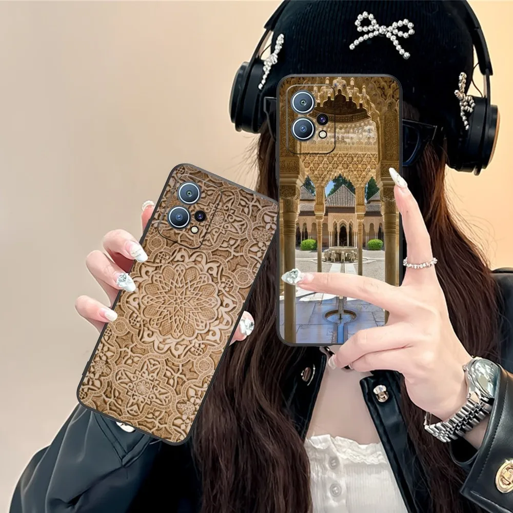 Spain Alhambra Granada Cell Phone Case For Huawei P60 P50 P40 P30 P20 P10 P9 P8 Pro Lite Plus Black Soft Phone Cover Funda