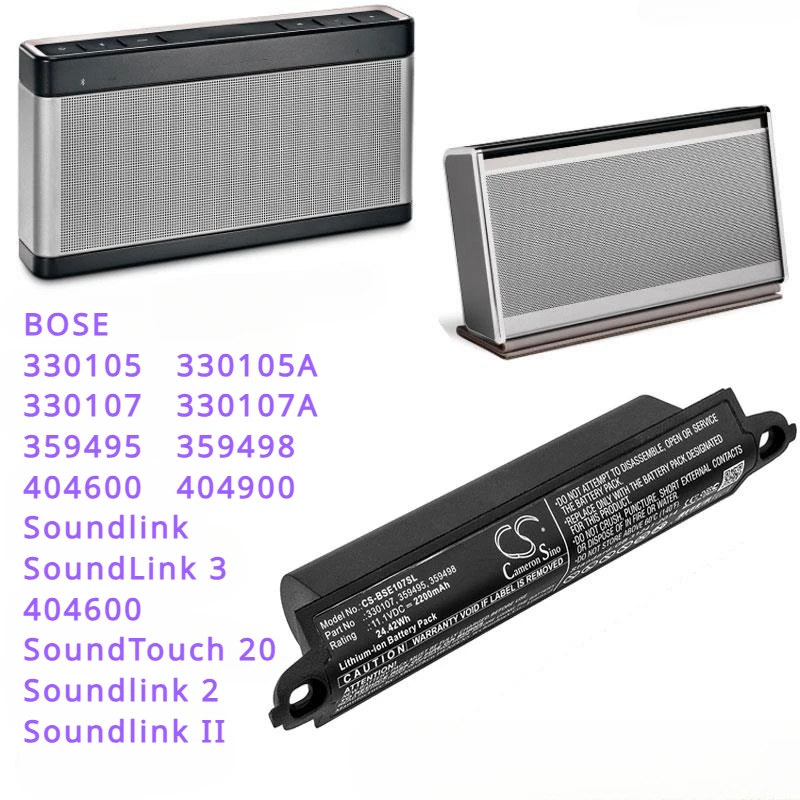 Batteria Da 2200Mah Per Bose Soundlink 2, Soundlink 3, Soundtouch 20, Soundlink, Soundlink Ii