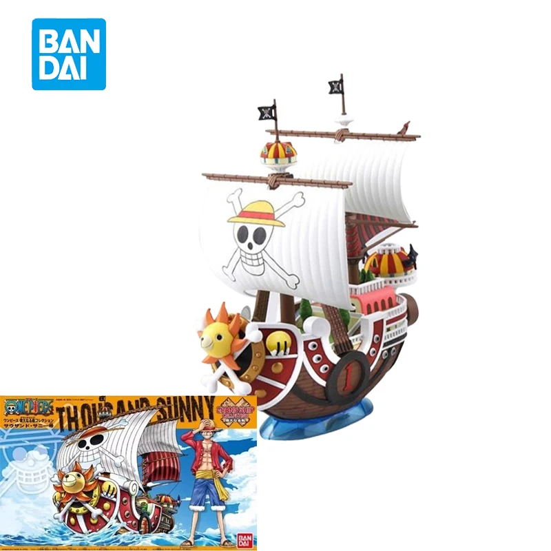 Bandai Modello Di Assemblaggio One Piece Thousand Sunny Great Ship Anime Action Figures Model Boy Gifts